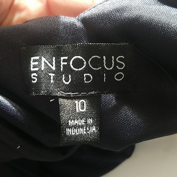 En Focus navy blue stretchy dress - Picture 6 of 7